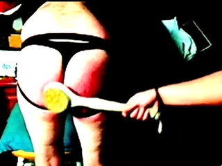 spanking my hubby’s sissy-butt bright red